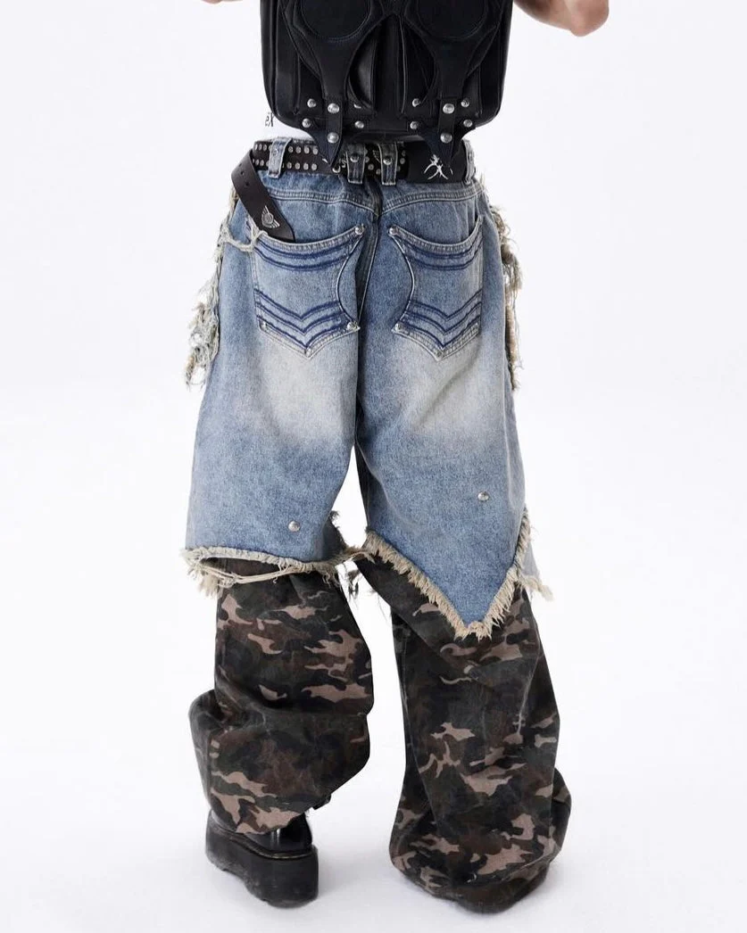 "005 CHAOS DREAM" CAMO LAYER PANTS - Image 6