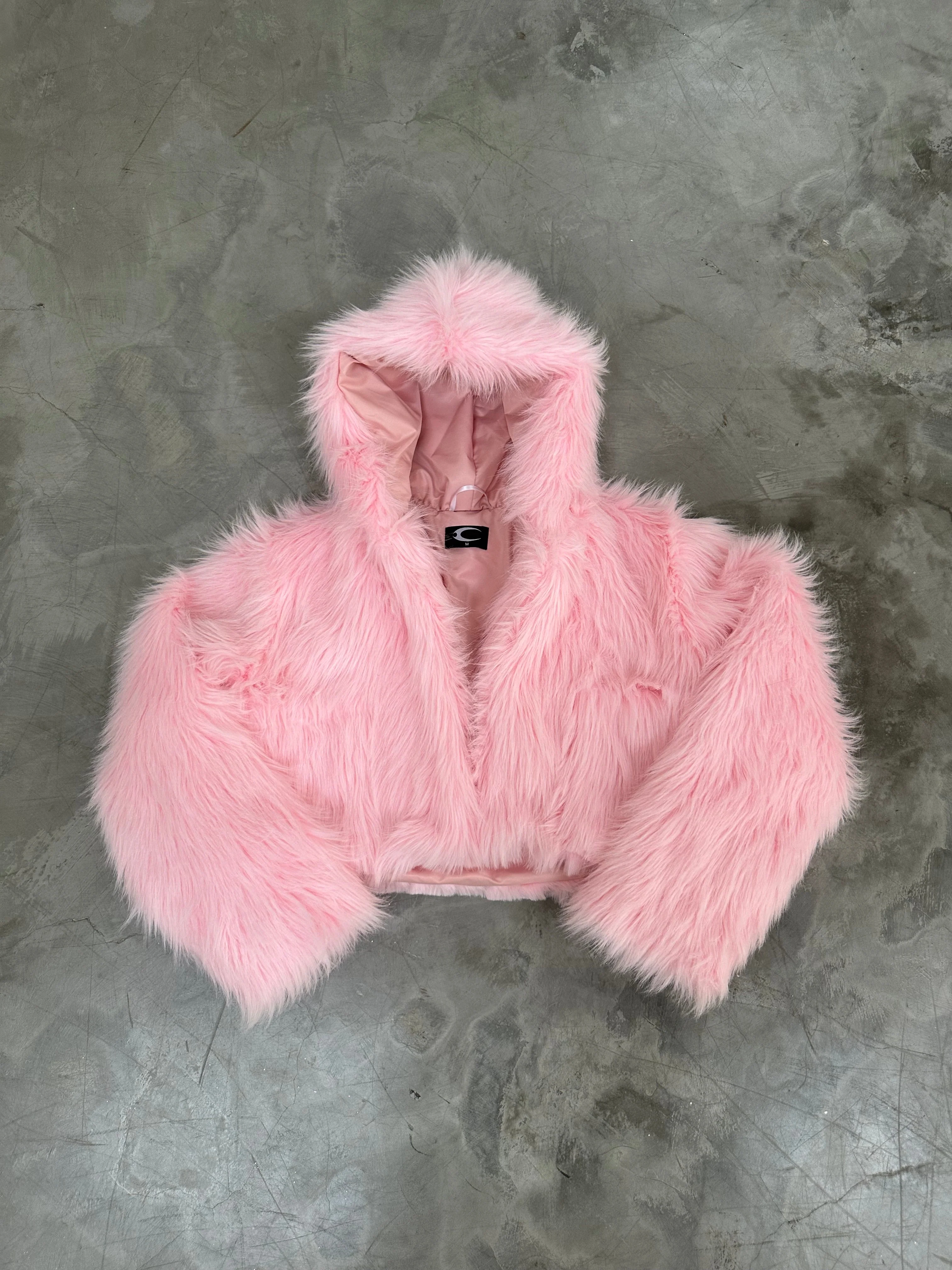 005 CHAOS DREAM FUR CROPPED JACKET - Image 8