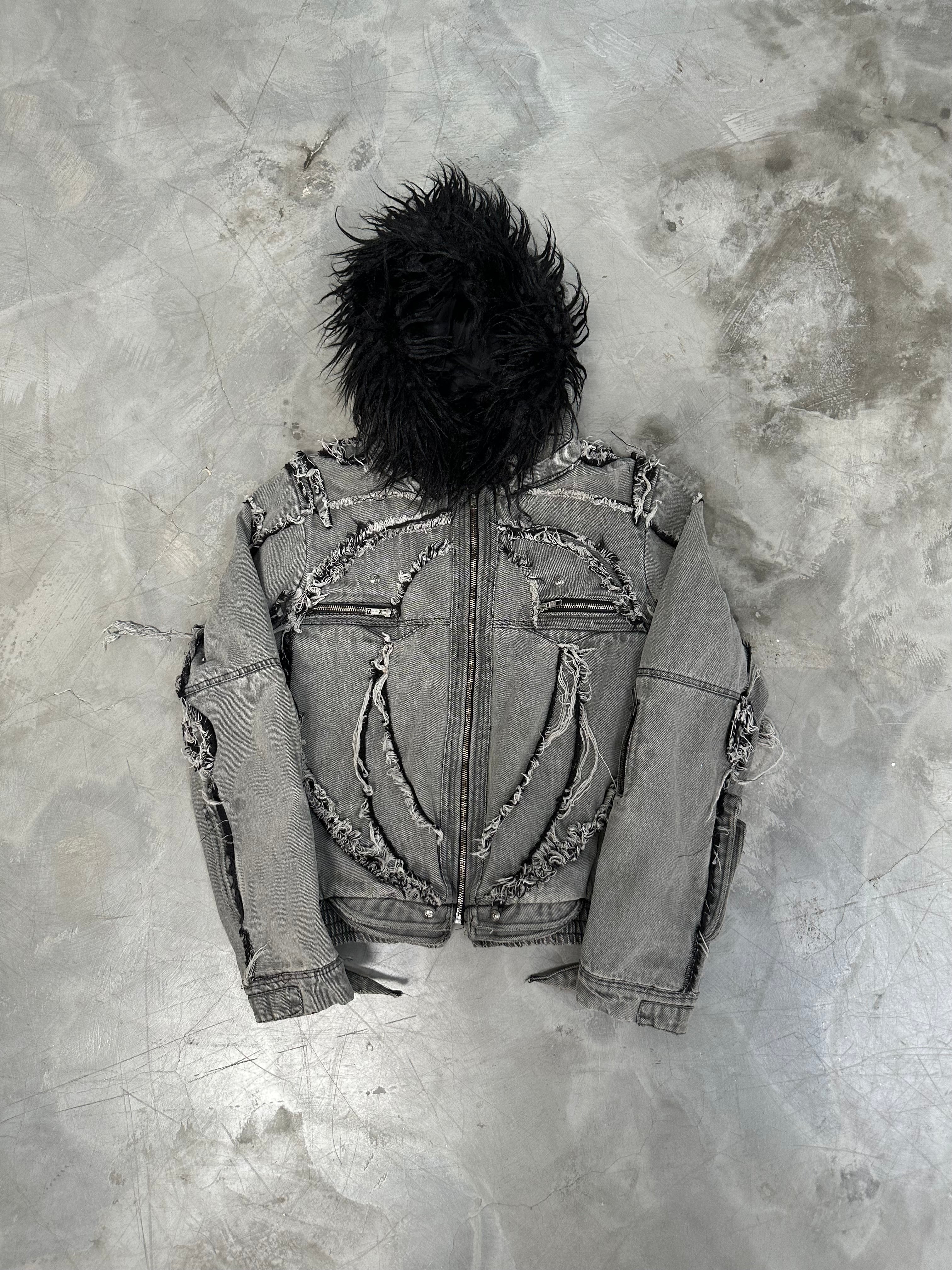 005 CHAOS DREAM FUR DENIM JACKET - Image 10