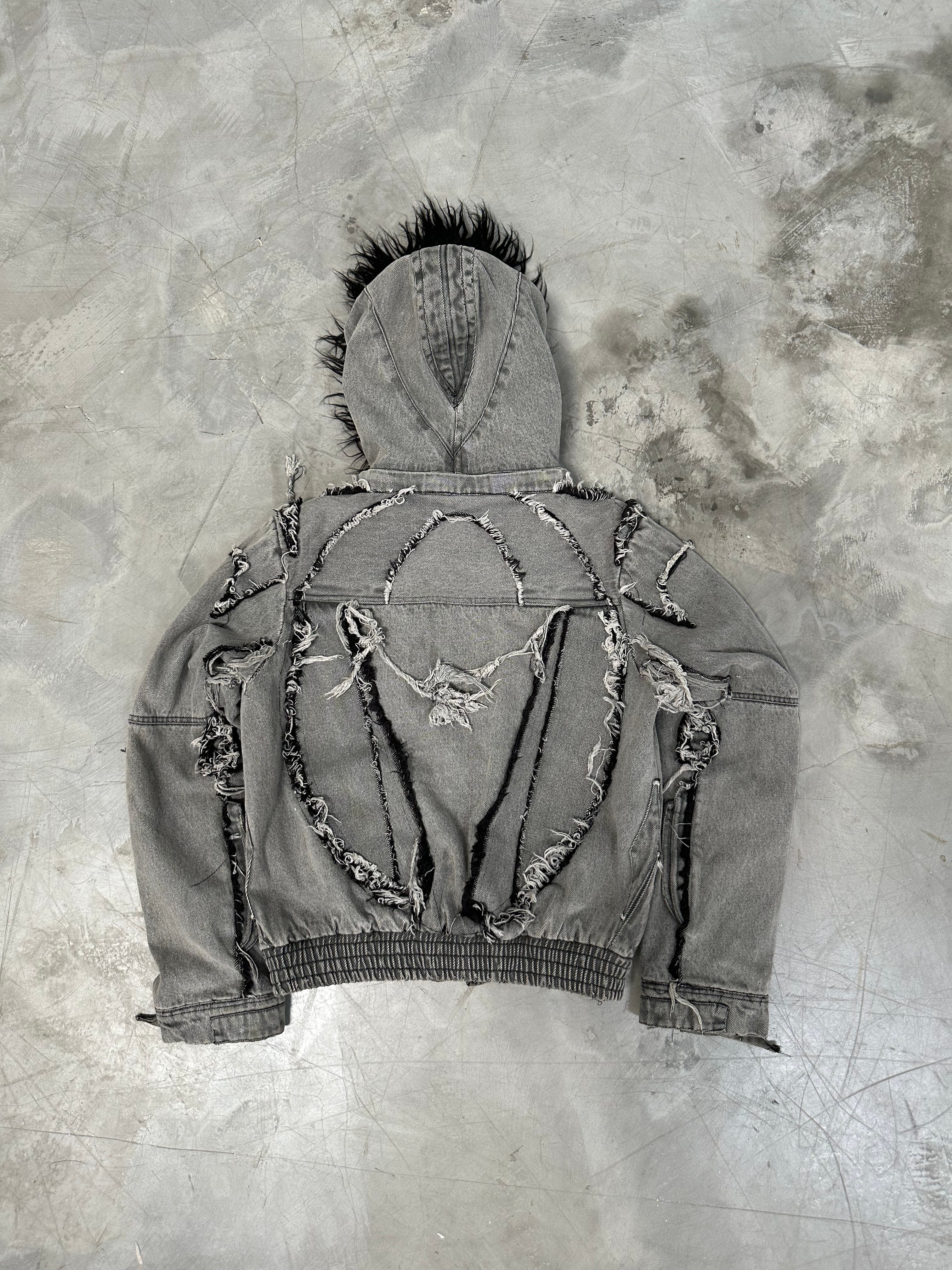 005 CHAOS DREAM FUR DENIM JACKET - Image 11