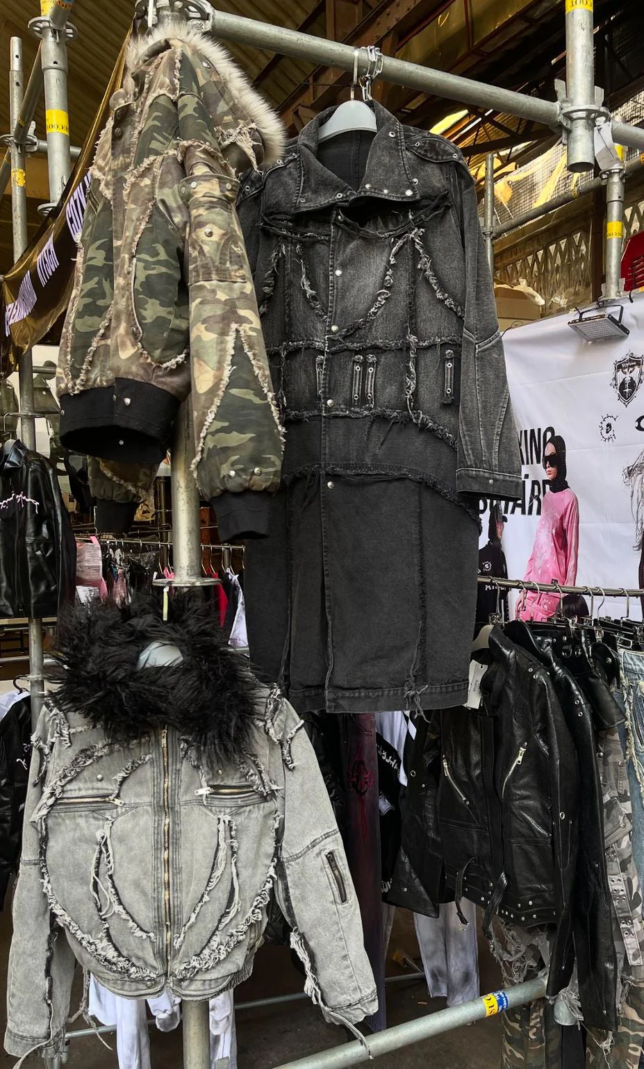 005 CHAOS DREAM FUR DENIM JACKET - Image 13