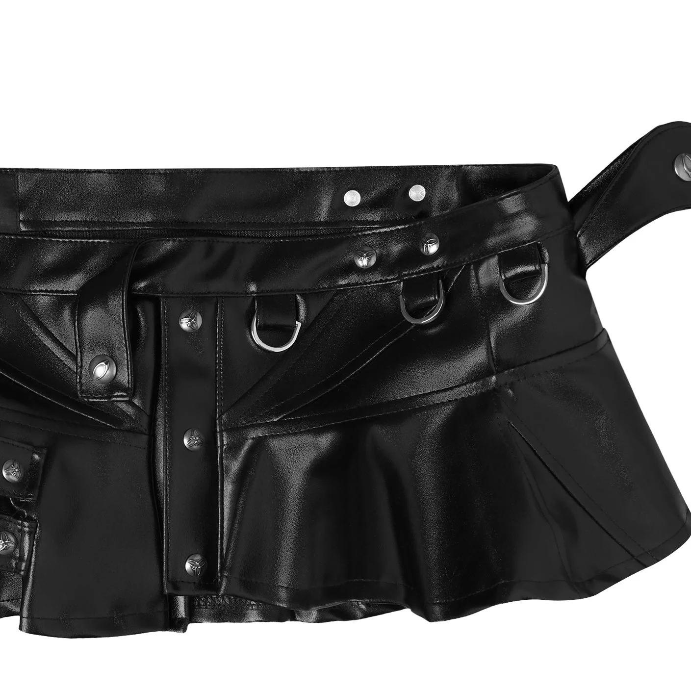 "005 CHAOS DREAM" LEATHER SKIRT - Image 4