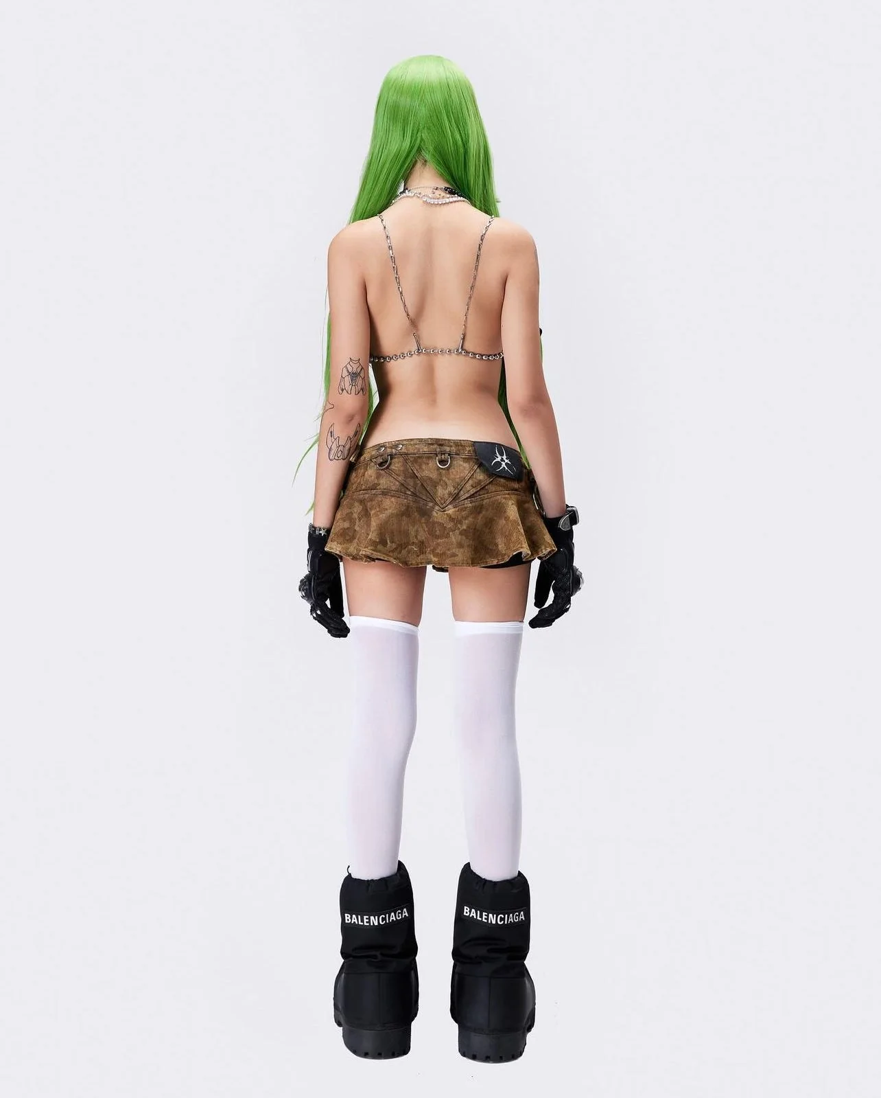 005 CHAOS DREAM WAXED CAMO SKIRT - Image 4
