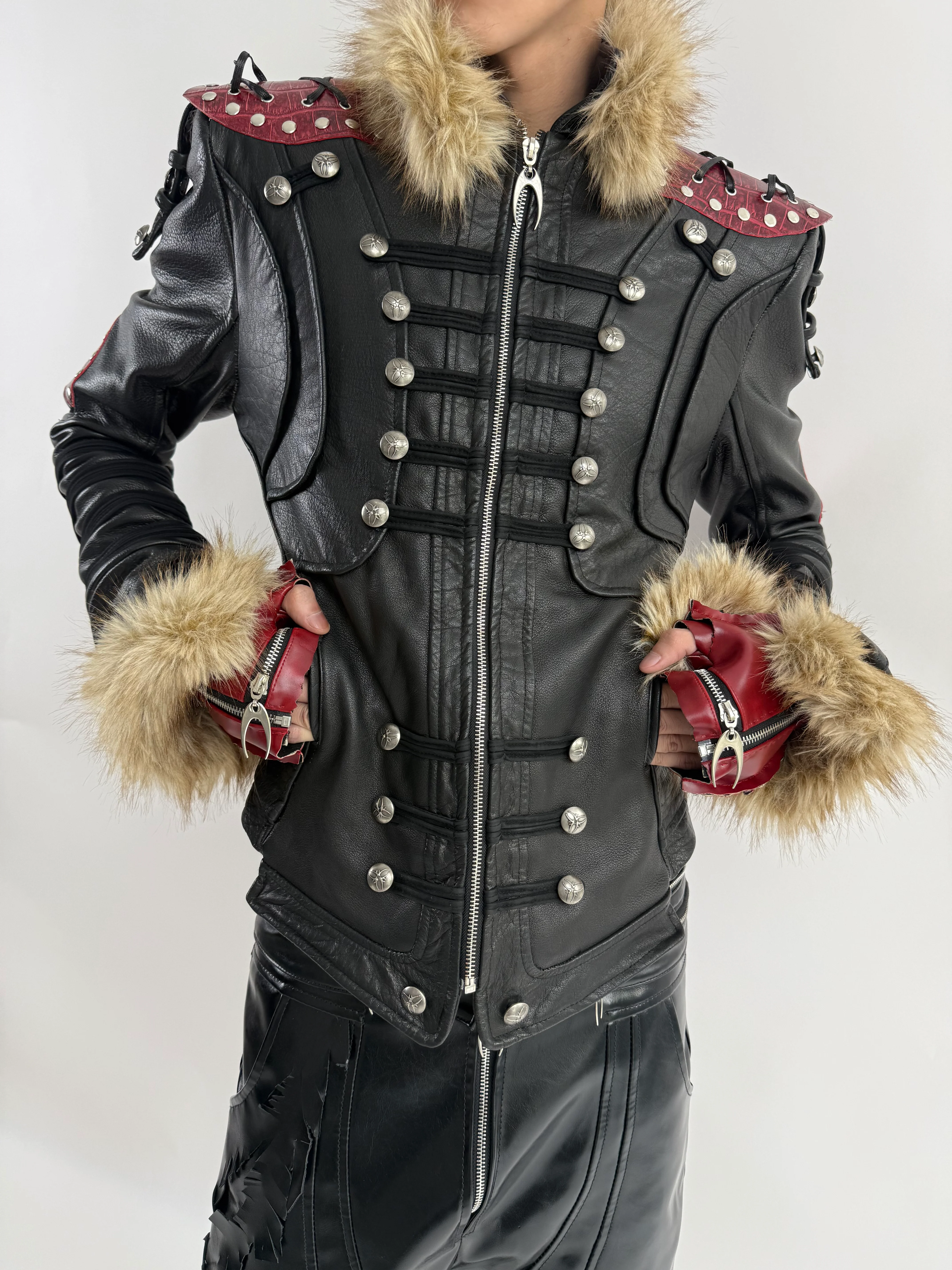 Blood SL Fur Leather Jacket - Image 3