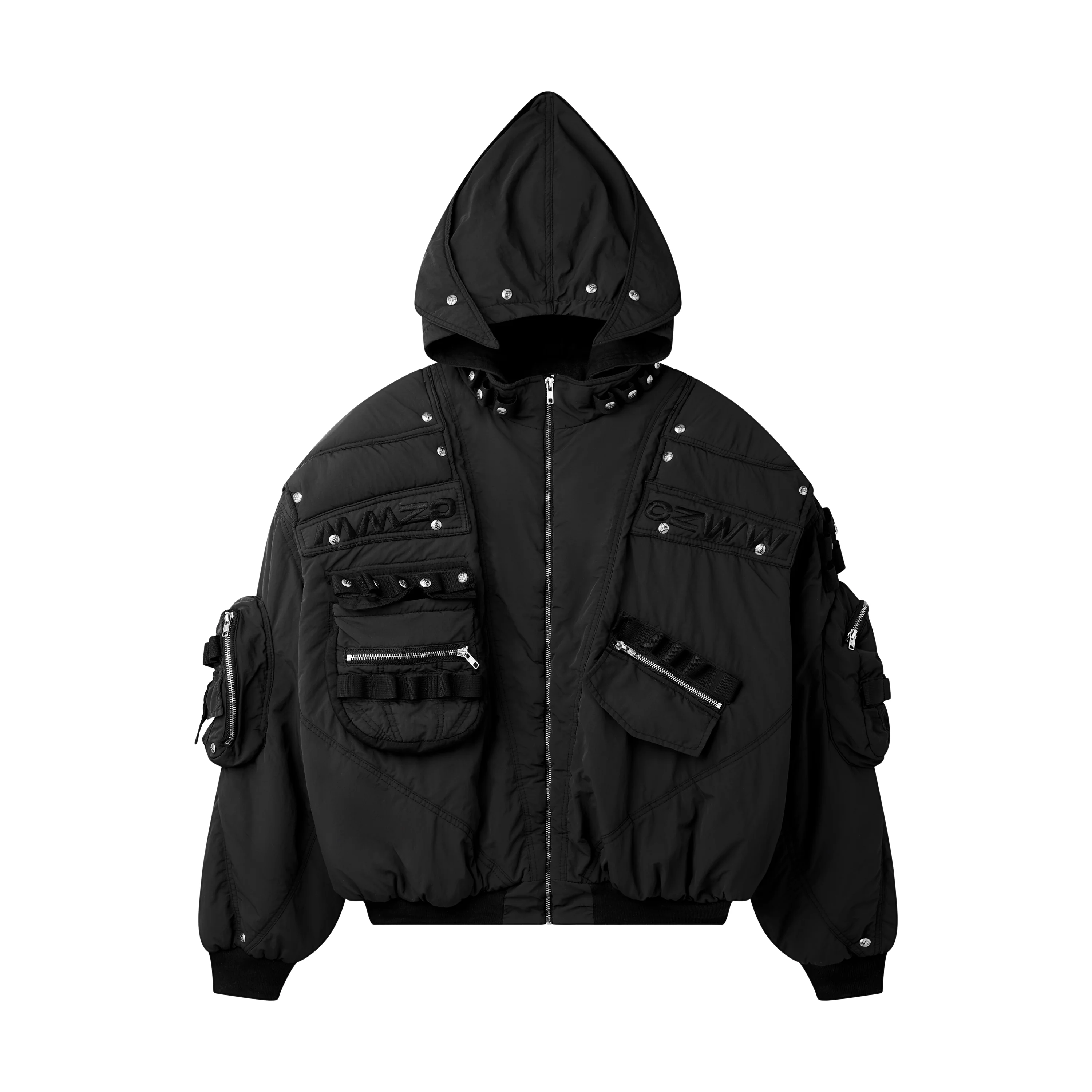 COZY CHAOS BLACK REVERSIBLE BOMBER JACKET - Image 5