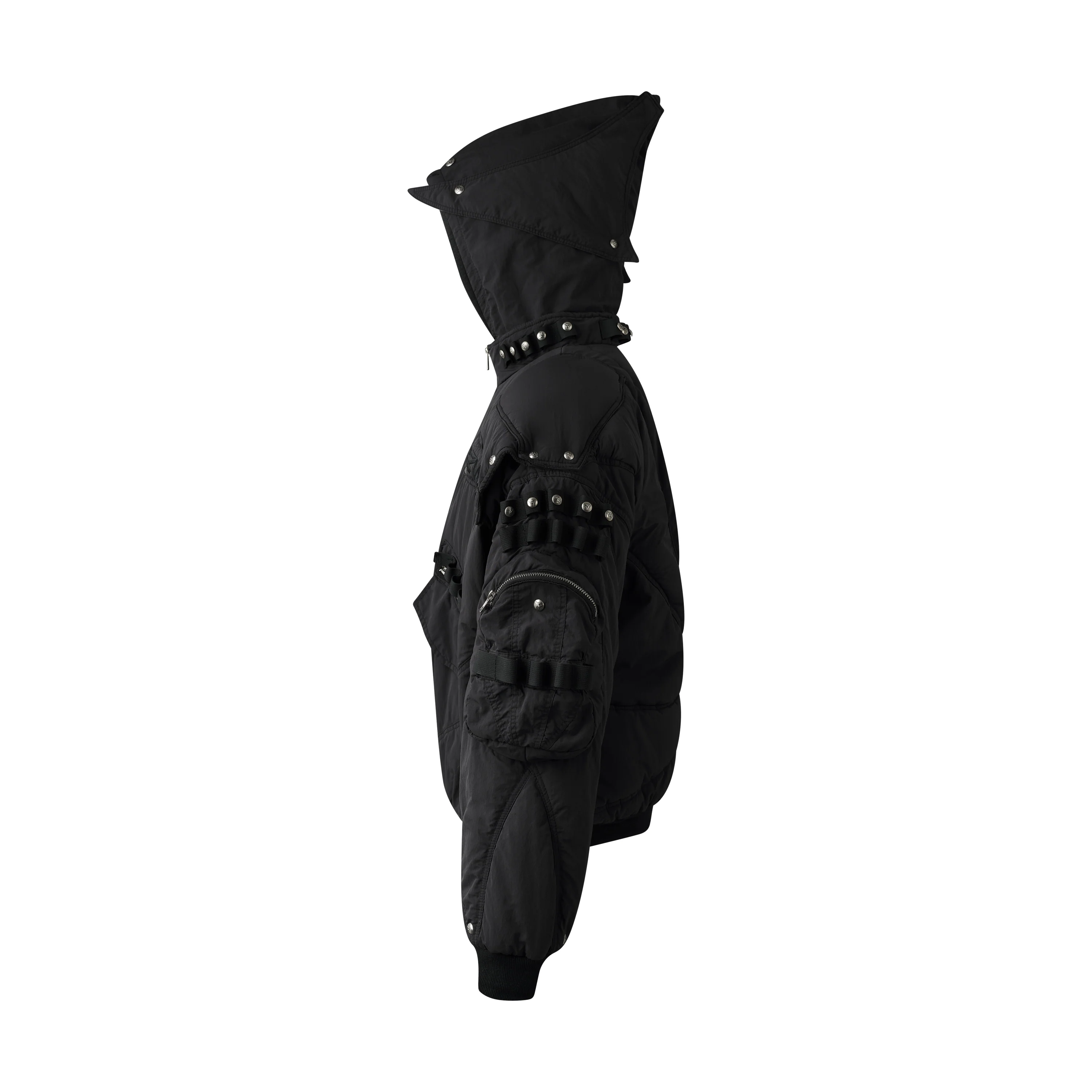 COZY CHAOS BLACK REVERSIBLE BOMBER JACKET - Image 6