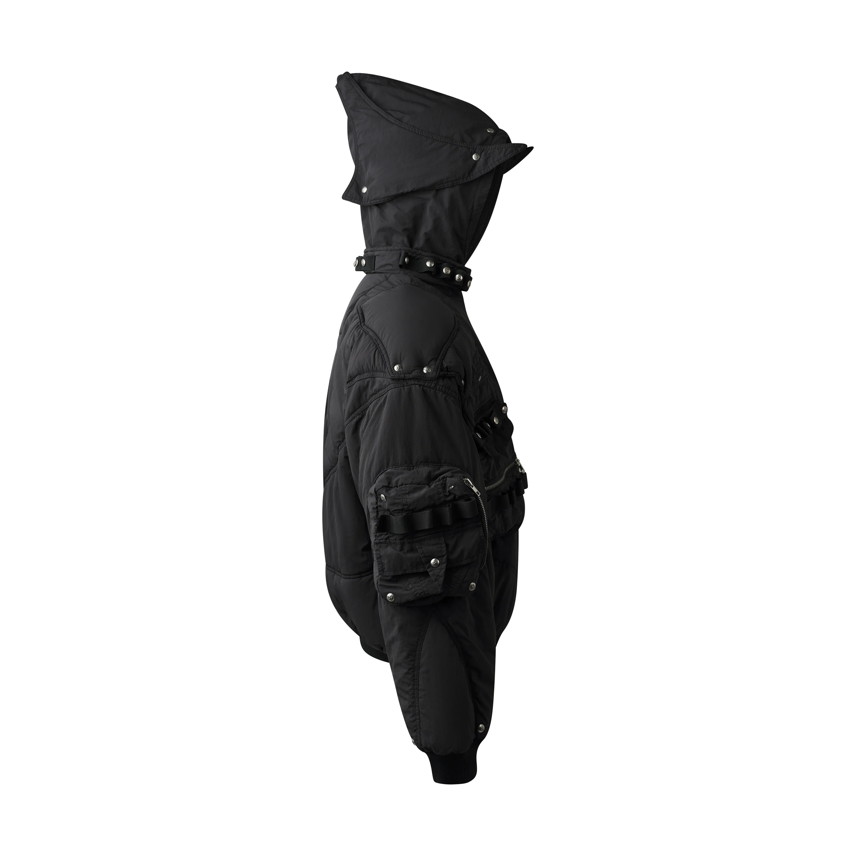 COZY CHAOS BLACK REVERSIBLE BOMBER JACKET - Image 7