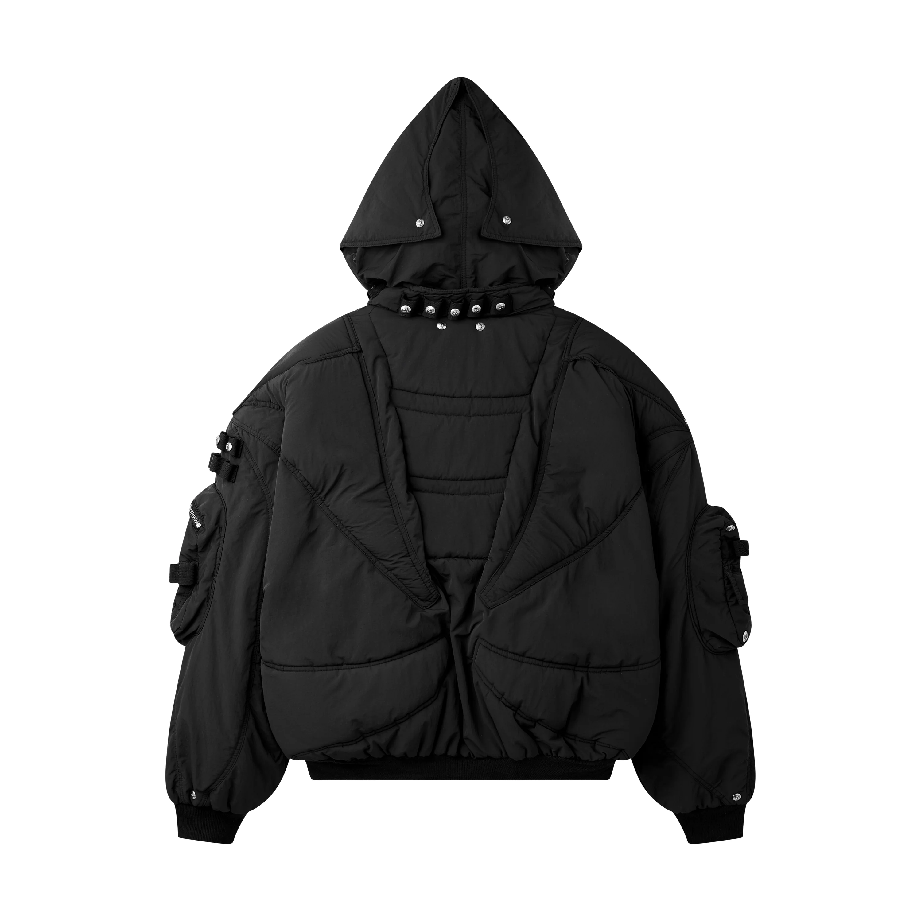 COZY CHAOS BLACK REVERSIBLE BOMBER JACKET - Image 8