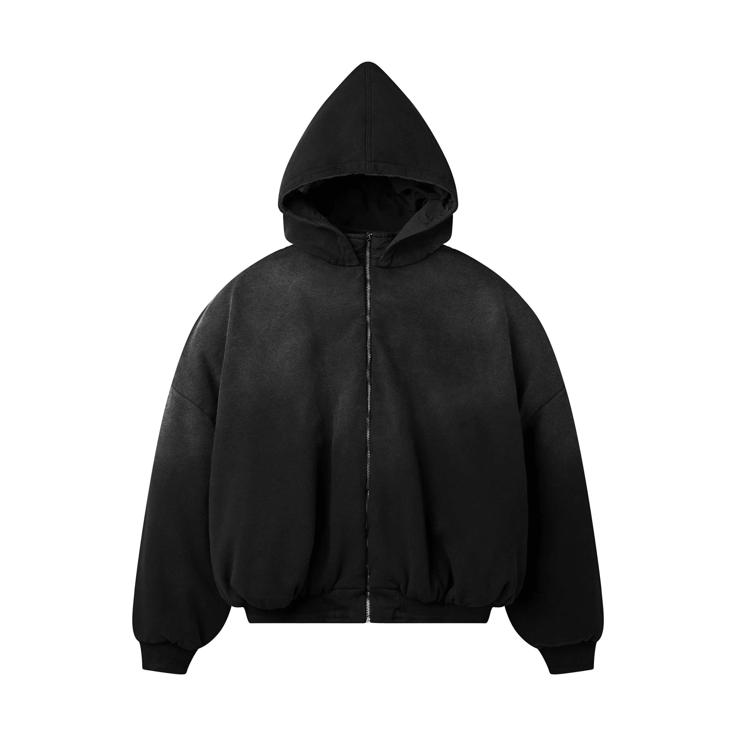 COZY CHAOS BLACK REVERSIBLE BOMBER JACKET - Image 9