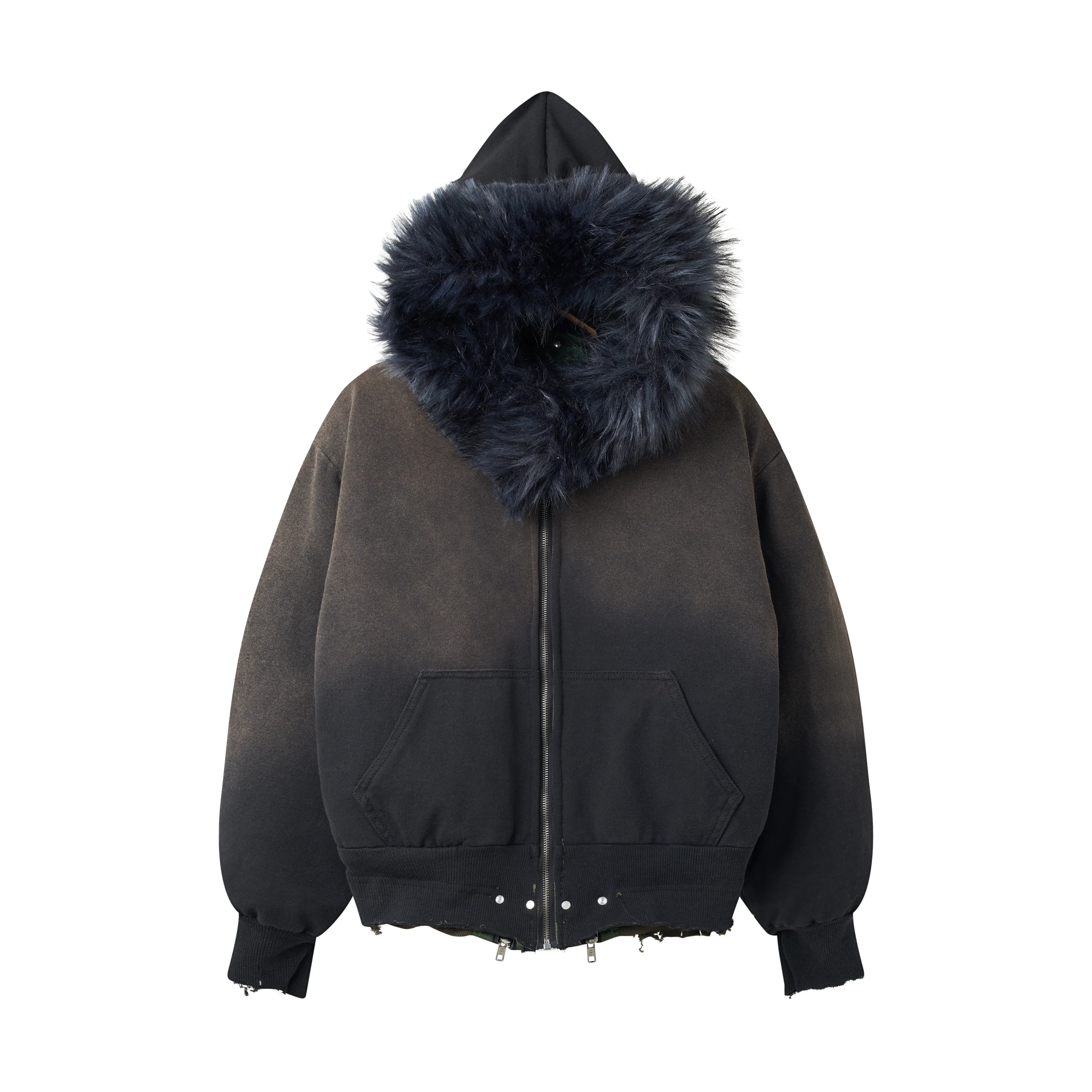 COZY CHAOS OLIVE REVERSIBLE BOMBER JACKET - Image 10