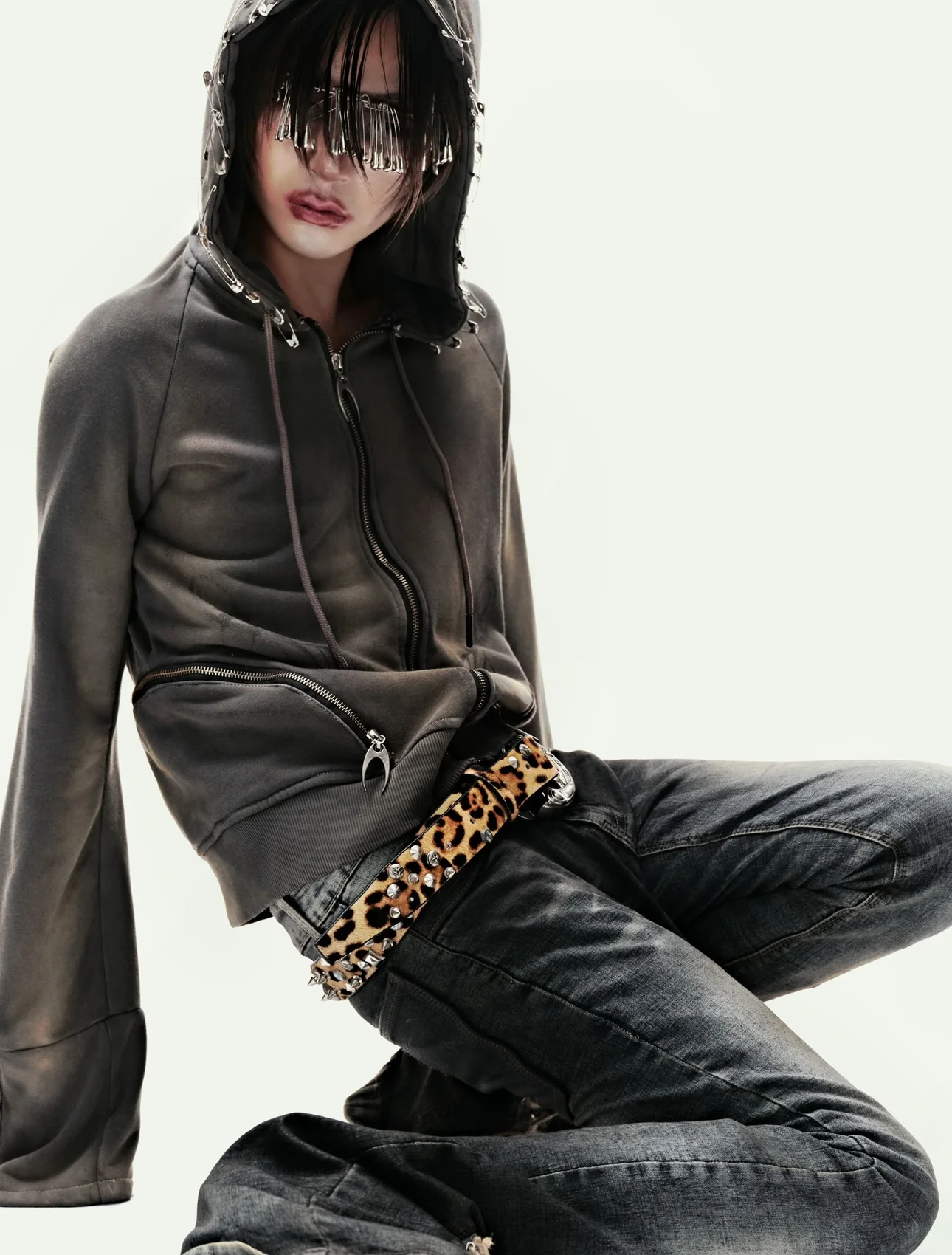 COZY STUDDED LEOPARD LEATHER BELT - Image 7