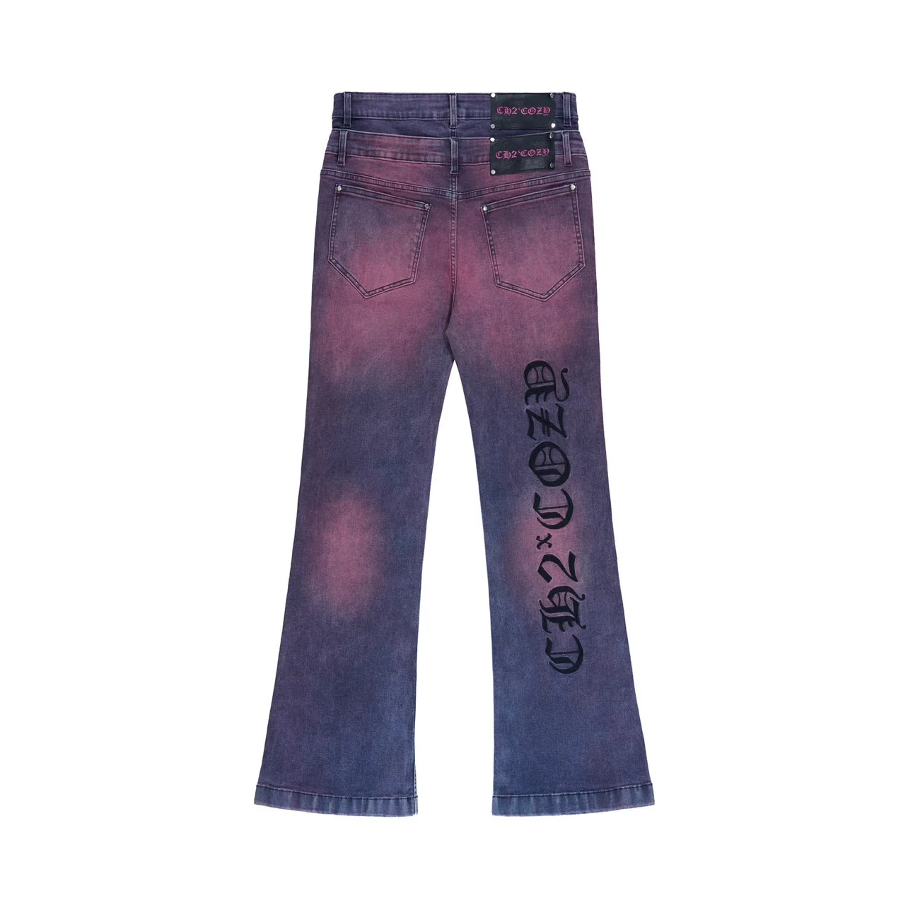 DOUBLE C CROSS PINK FLARE JEANS ( COZY X CH2) - Image 2