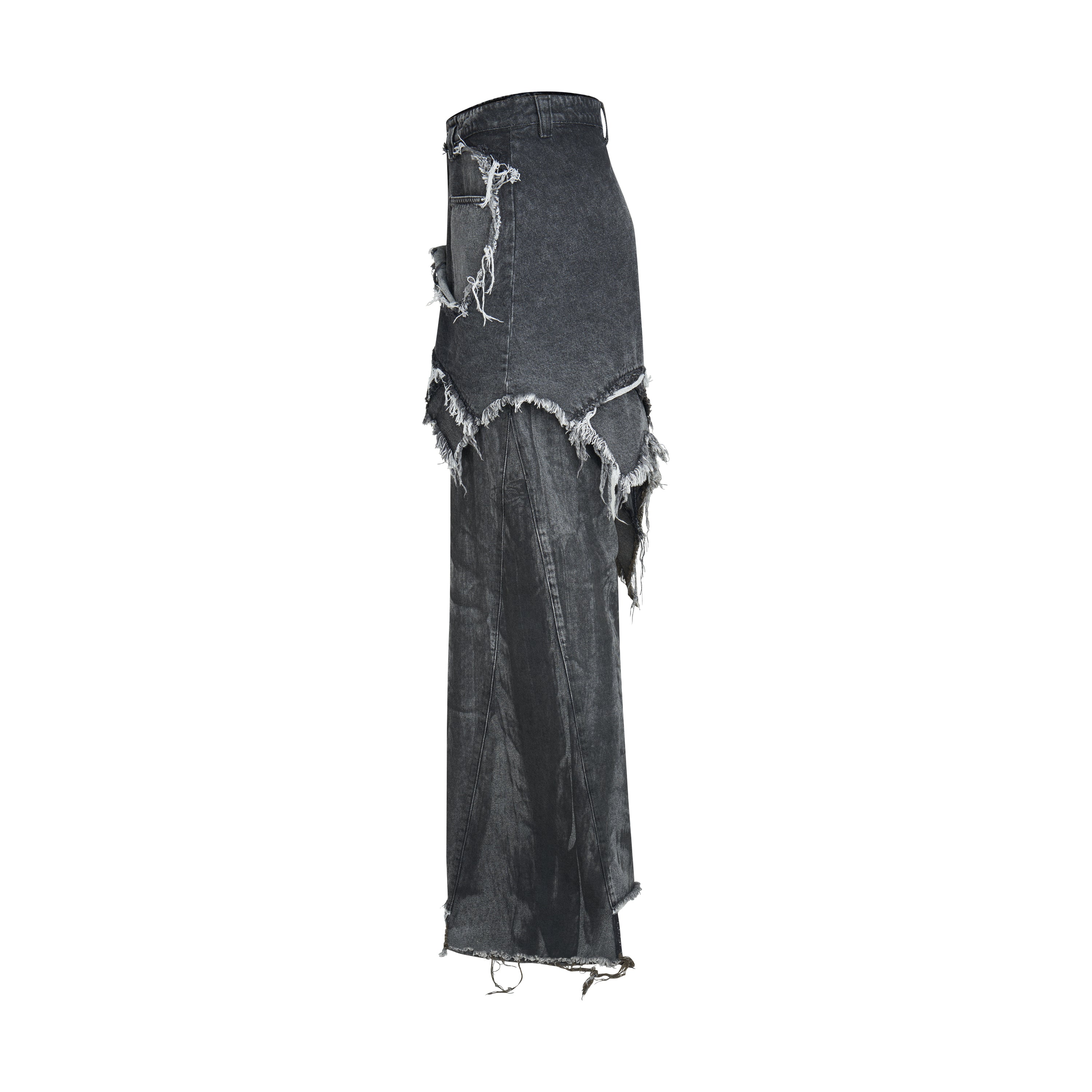 ØSAMA GREY DIRTY SKIRT PANTS - Image 3