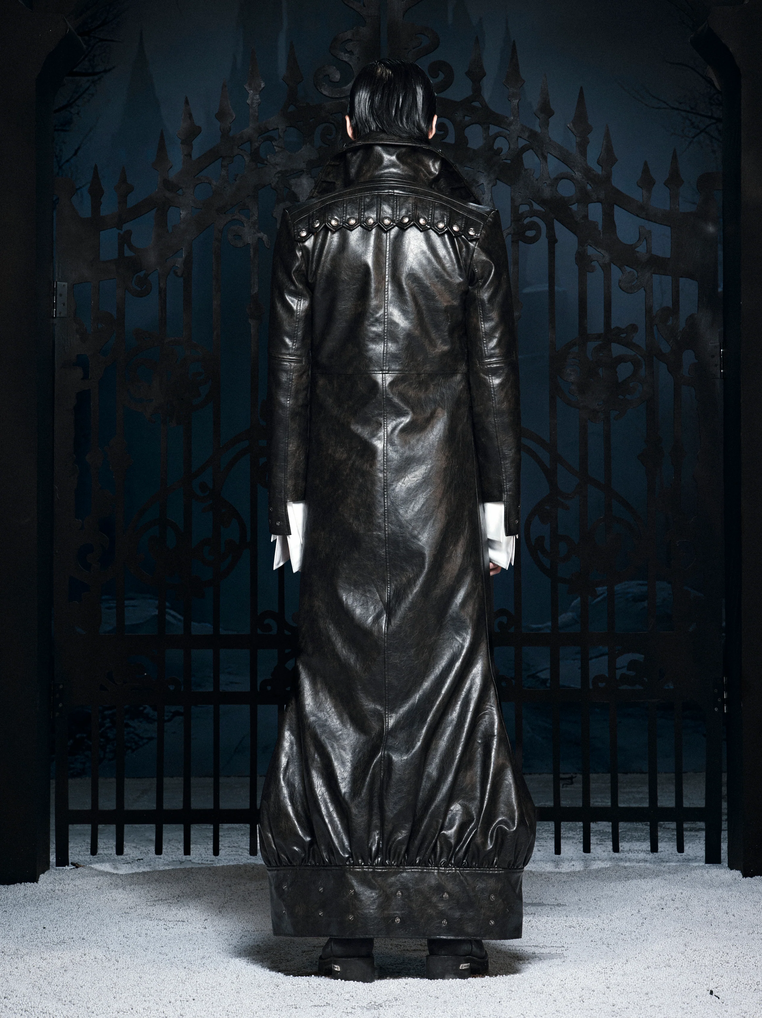 SL Black Ascendant Leather Long-Coat - Image 4