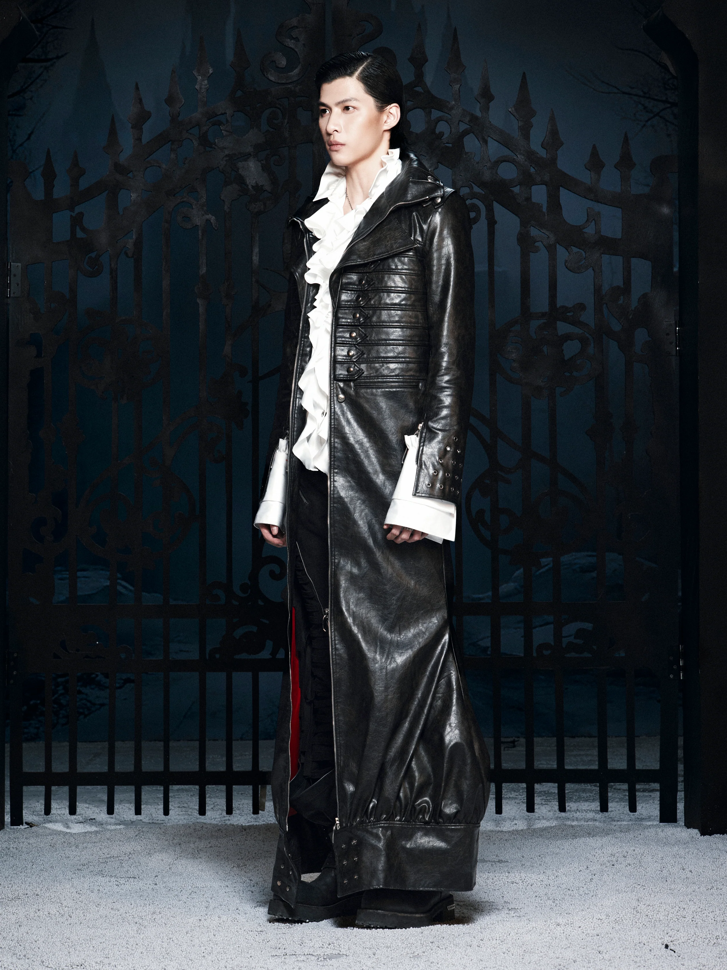 SL Black Ascendant Leather Long-Coat - Image 5