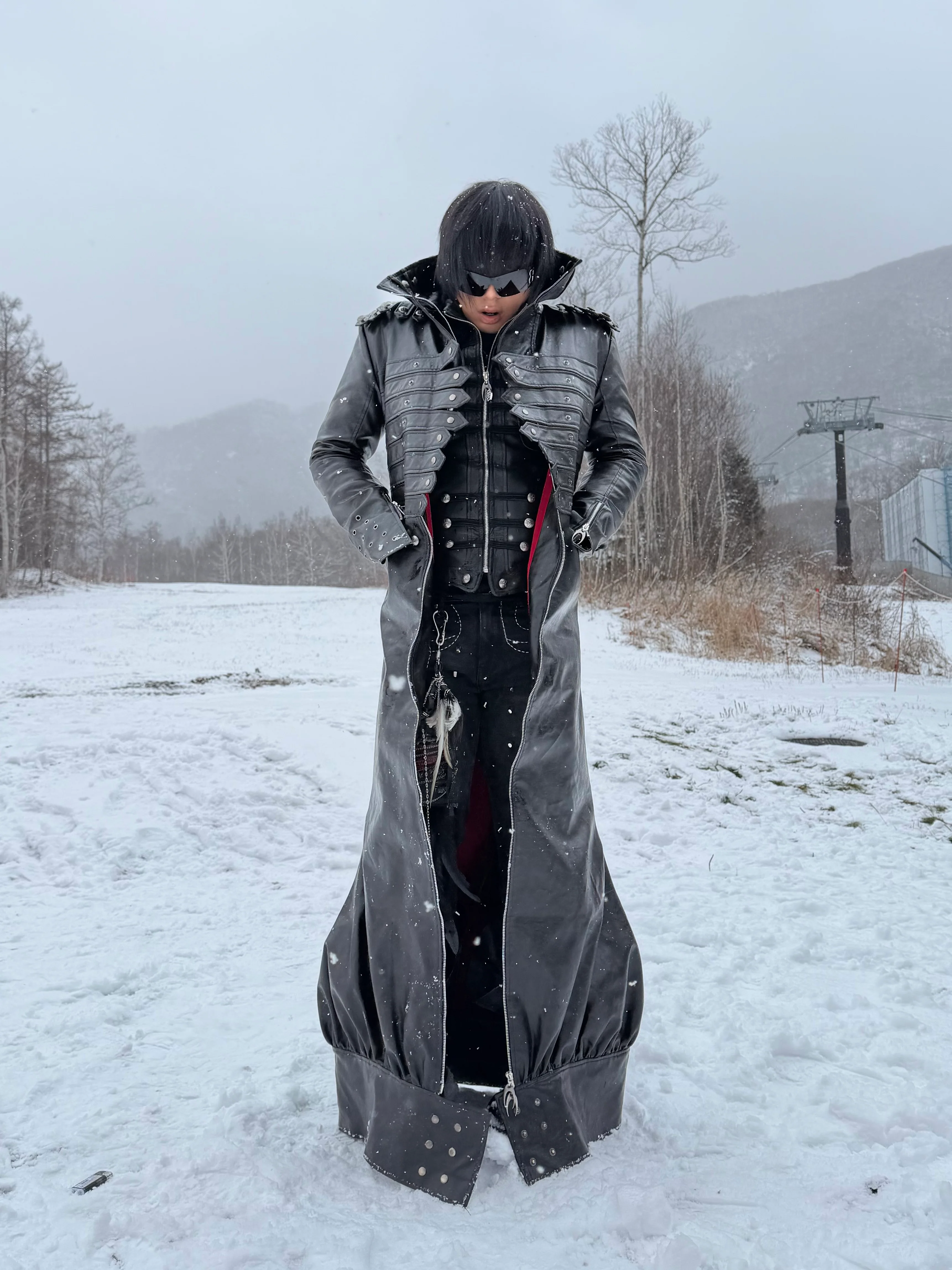SL Black Ascendant Leather Long-Coat - Image 6