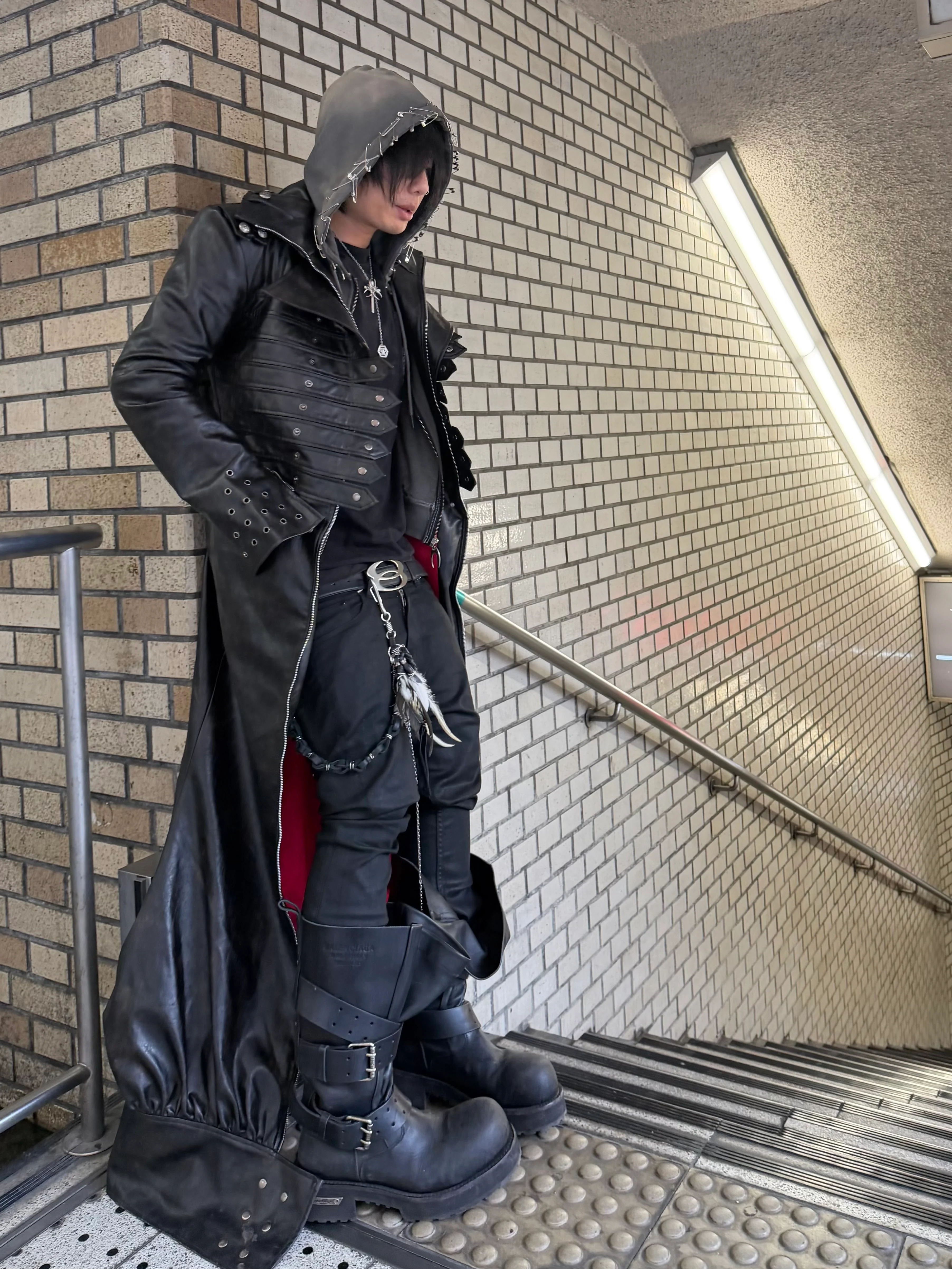 SL Black Ascendant Leather Long-Coat - Image 9