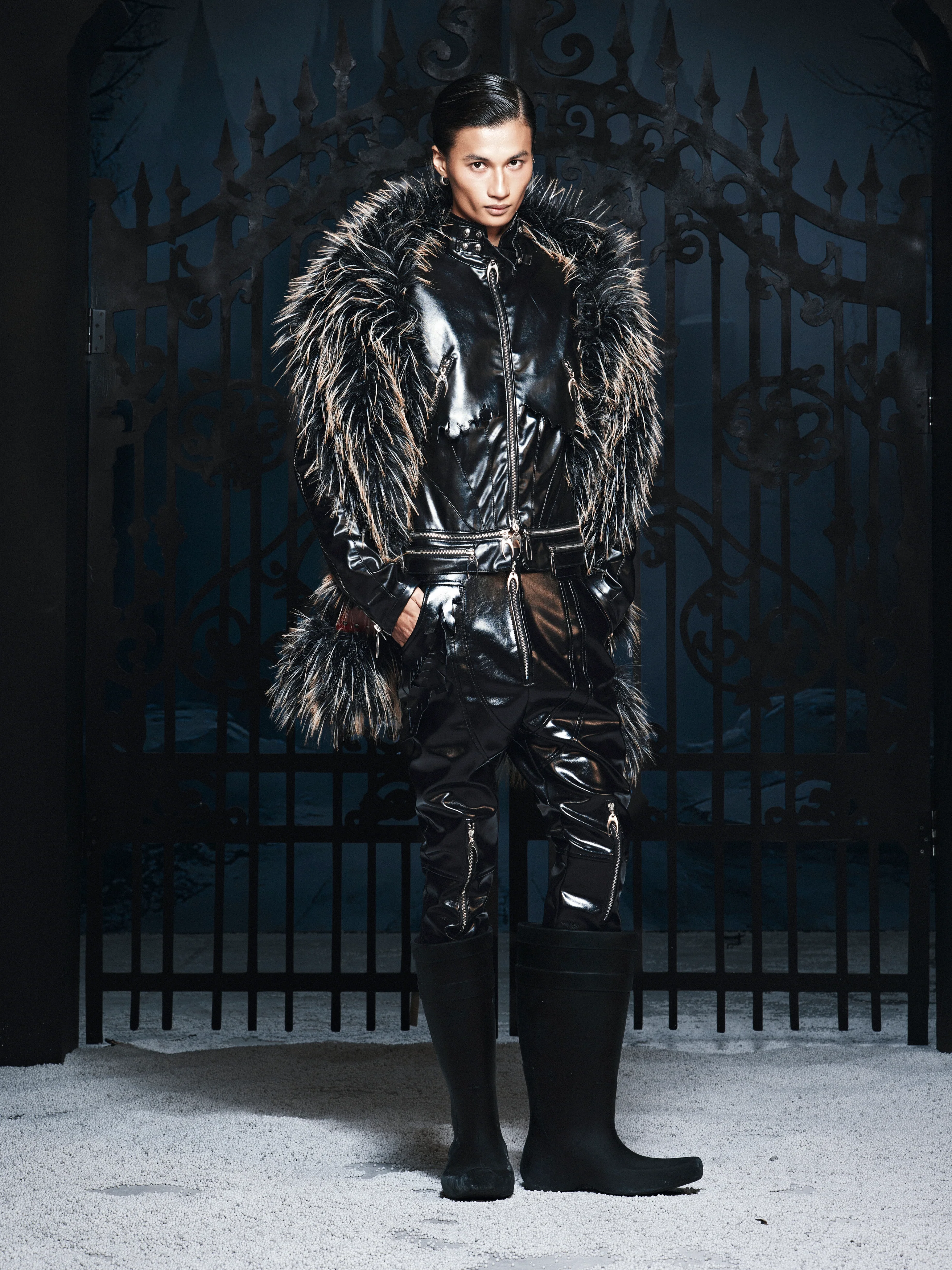 SL Black Vanguard Leather Jacket - Image 3