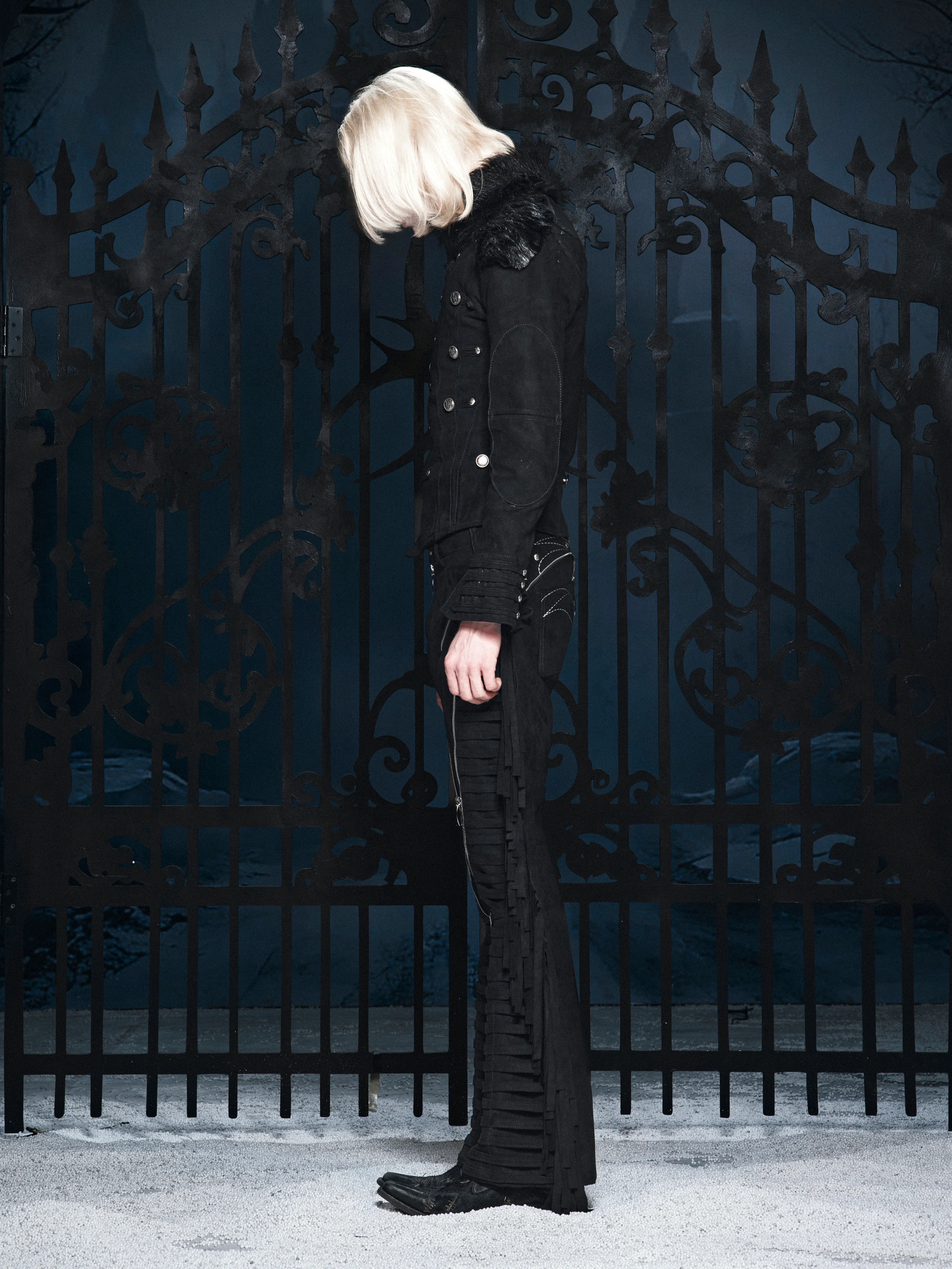 SL Black Fur Leather Jacket - Image 9